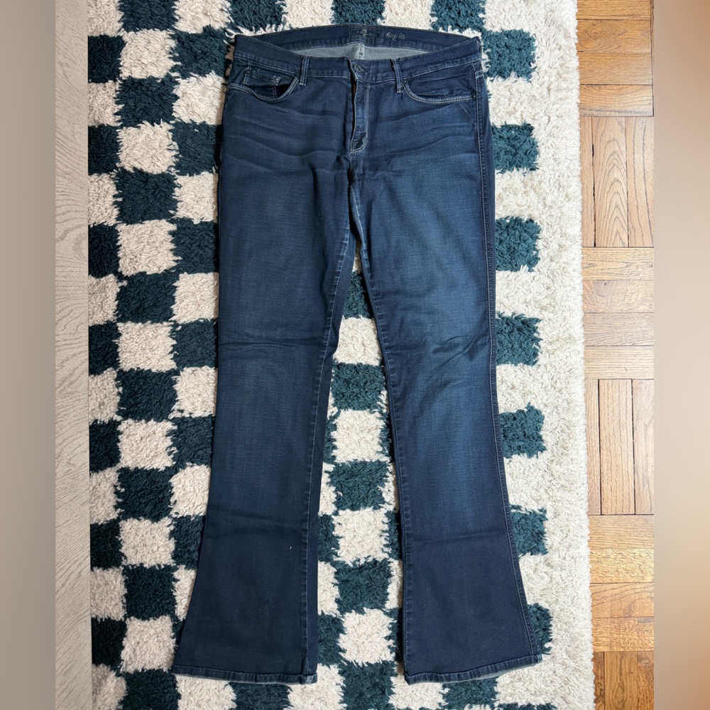 7 For All Mankind Dark Blue Flare Jeans